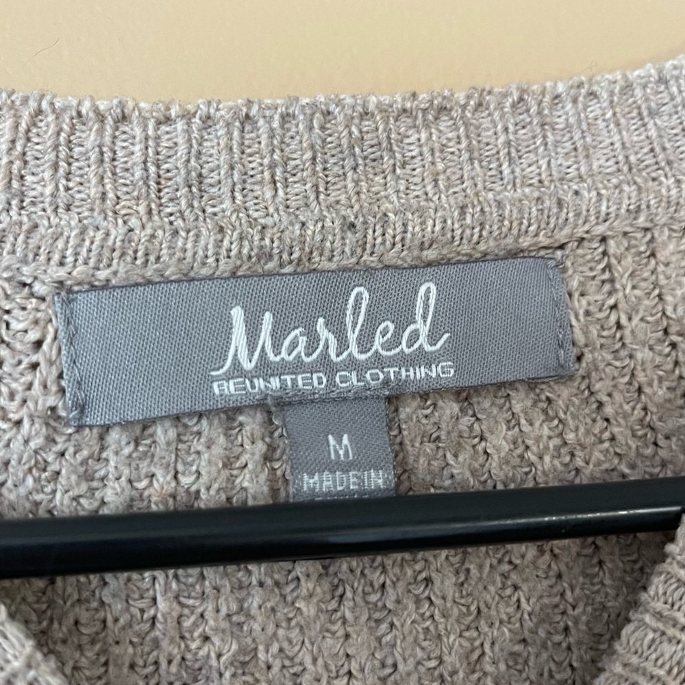 Women's Sweater Tan/Sand Medium - Picture 4 of 6